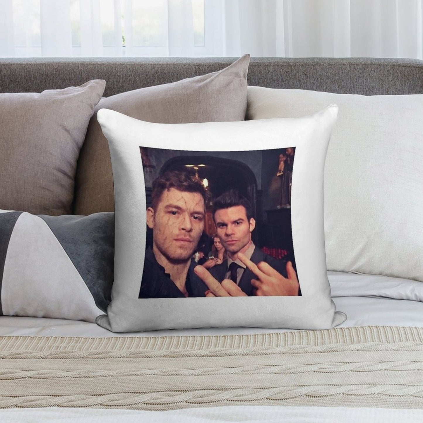 Klaus And Elijah Mikaelson Soft Style Accent Throw Pillow