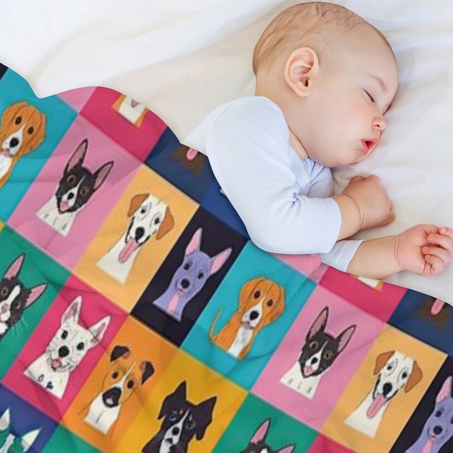 Bright And Happy Animal Heads for Decoration Versatility Throw Blanket