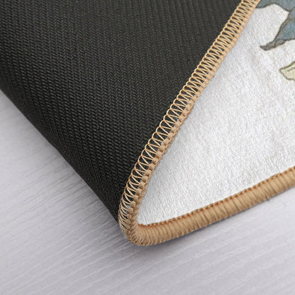 Non-typical Blue Quartz Buck  Non-Slip Bath Mat