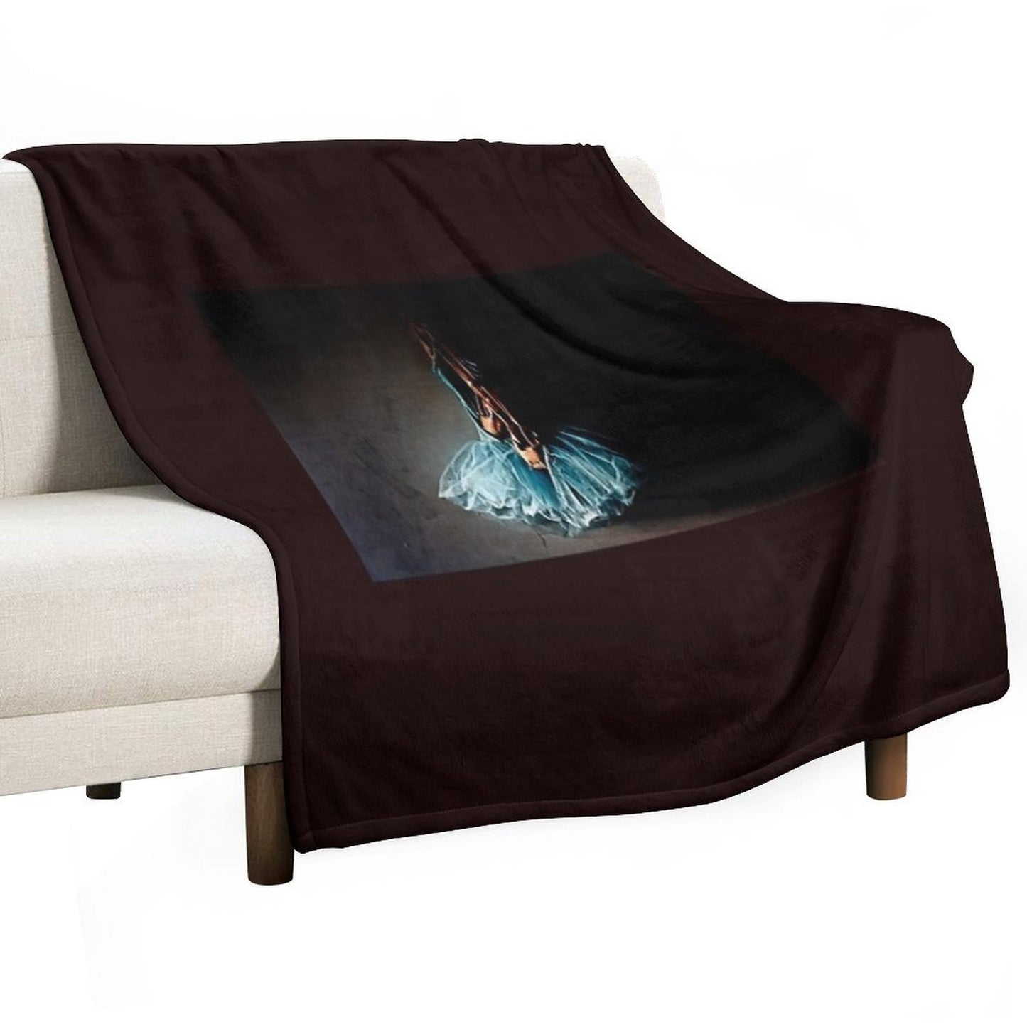 Dramatic Ballet Tutu on Old Wall Multi-functional Throw Blanket