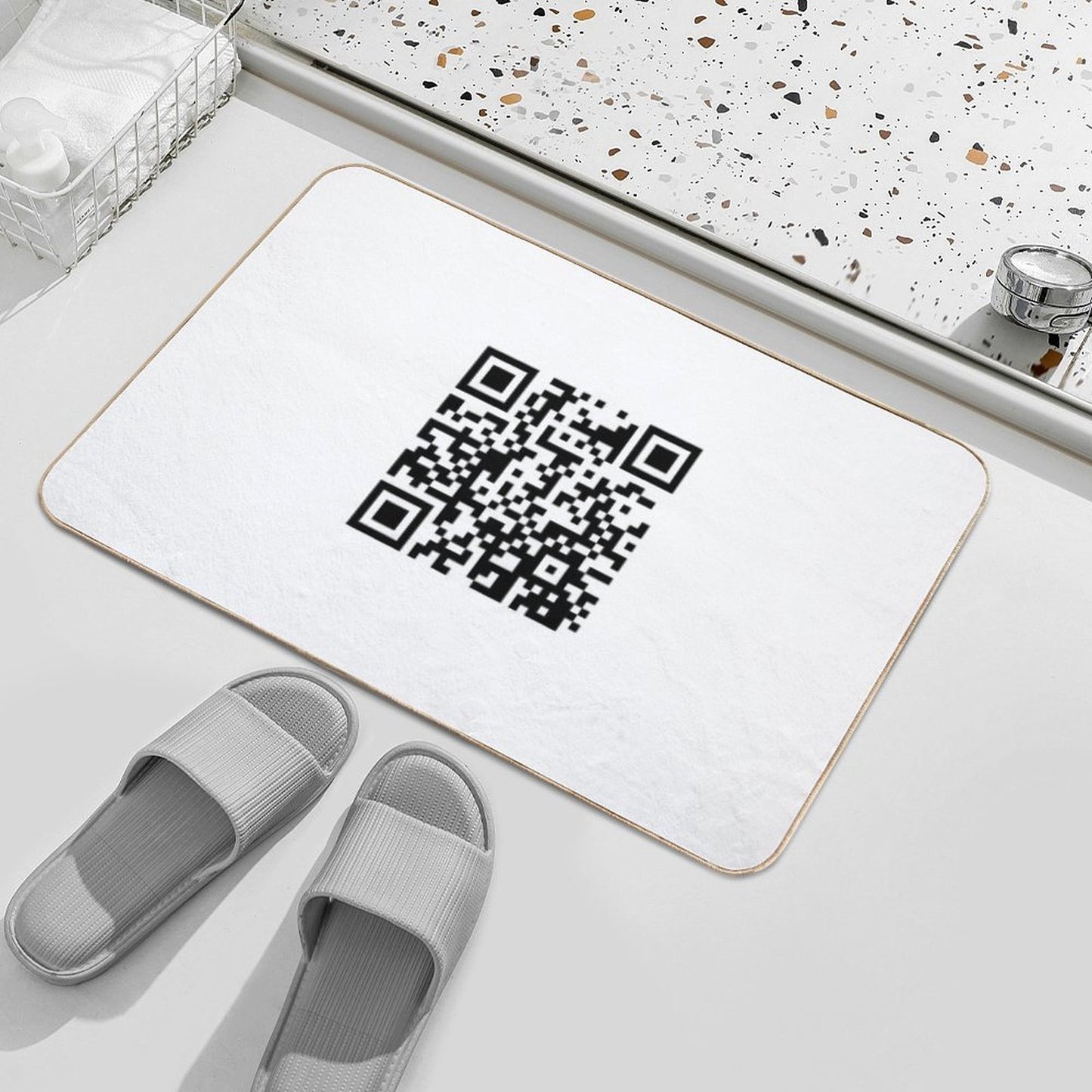 Star Wars Theme QR Code  Anti-Trip Bath Mat