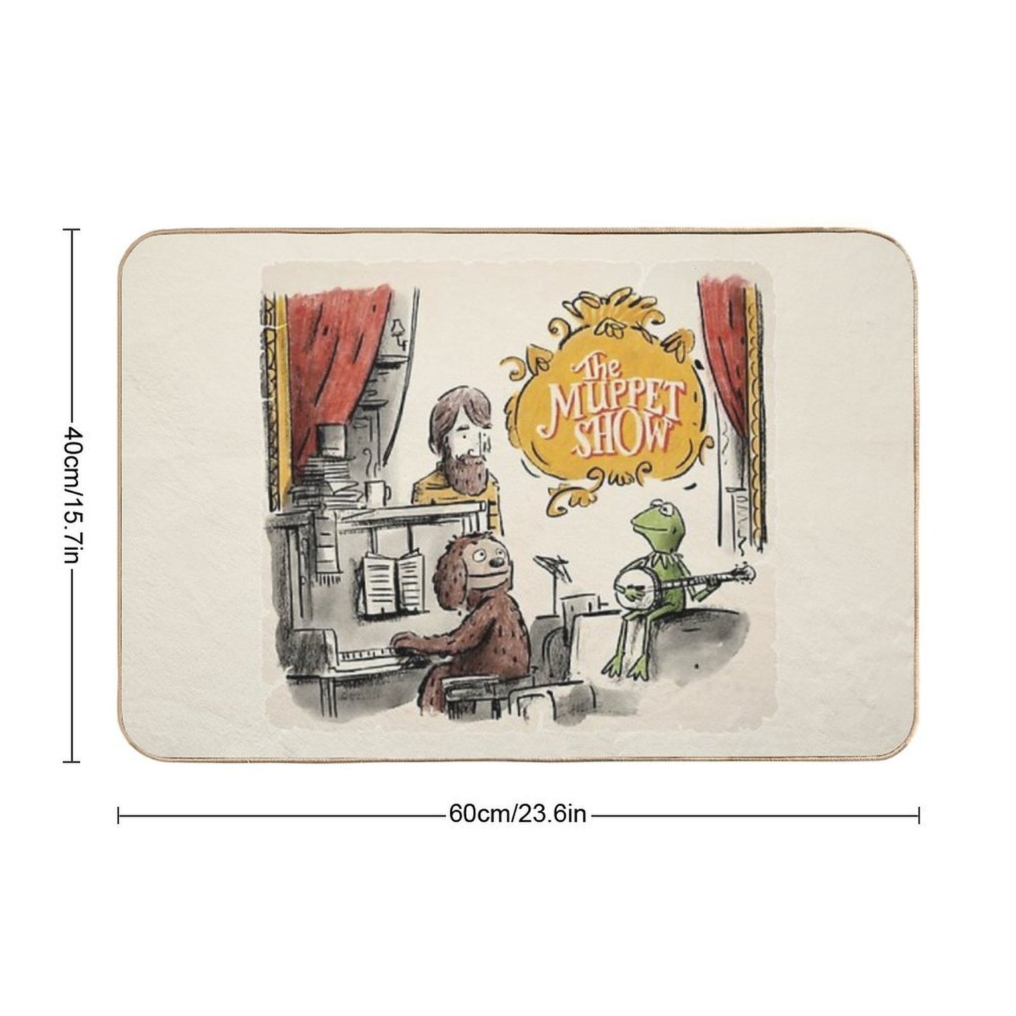 Copy of Muppets THE SHOW IS TIME RETRO  Pet-Safe Bath Mat
