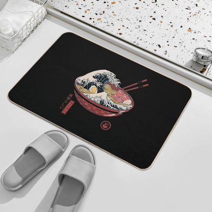 Great Ramen Wave  Pet-Safe Bath Mat