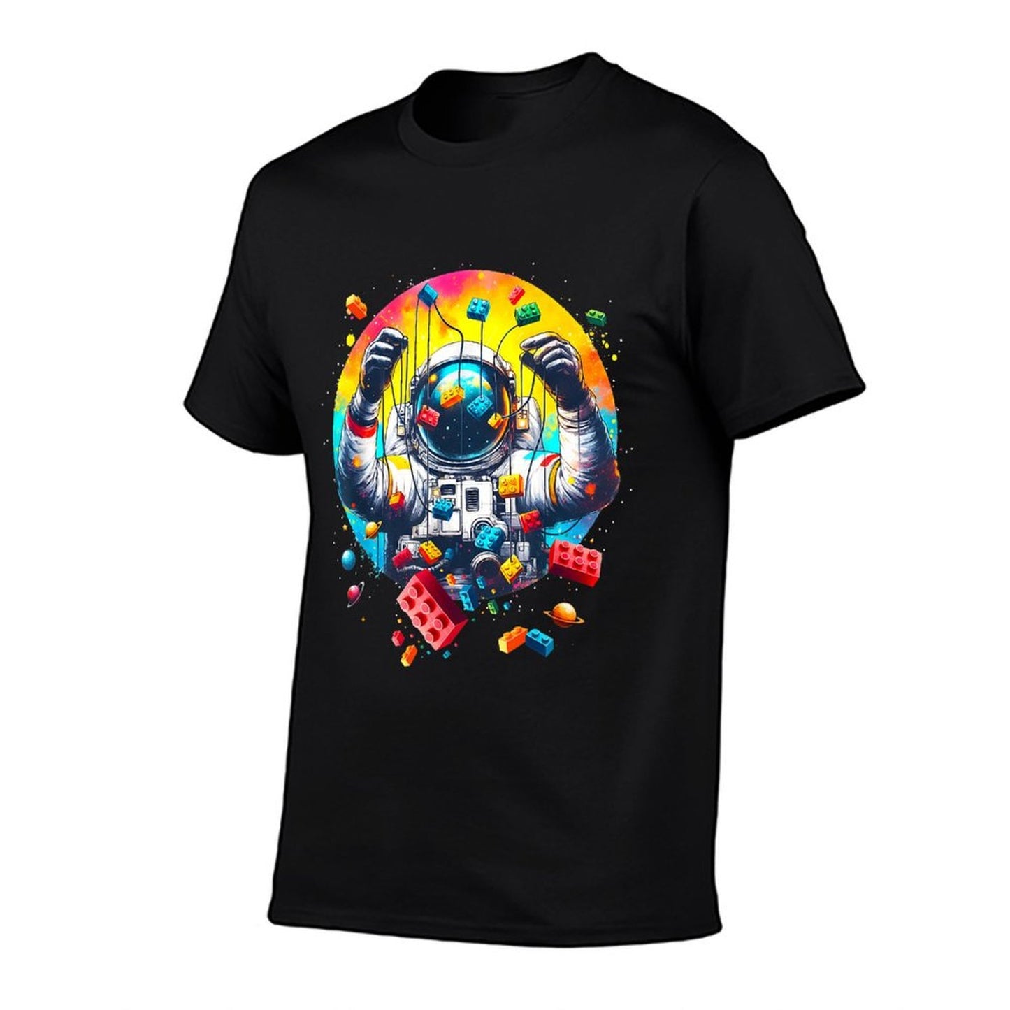 Space Astronaut Master Builder Funny Building Blocks And Stones  Breathable T-Shirt