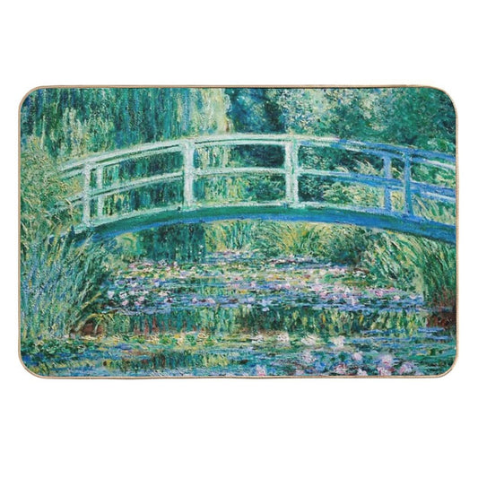 1899-Claude Monet-Water Lilies And Japanese Bridge  Slip-Resistant Bath Mat