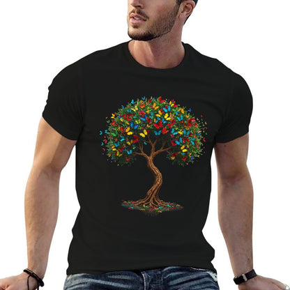Butterflies Tree Nature Butterfly Lover Lepidopterist  Soft T-Shirt