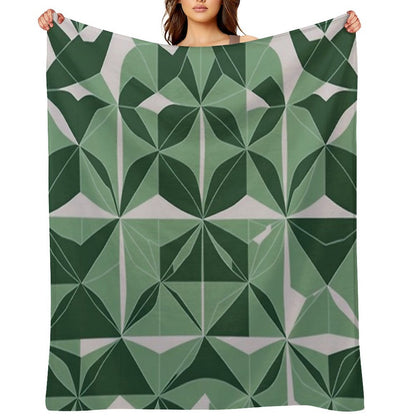 Minimalist Geometric Patterns Eco-conscious Throw Blanket
