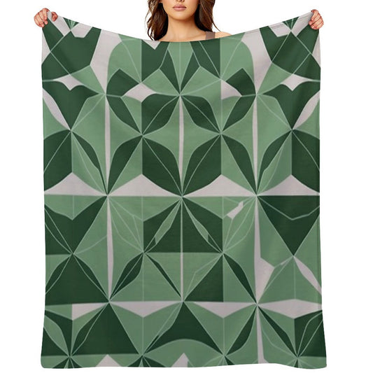 Minimalist Geometric Patterns Eco-conscious Throw Blanket