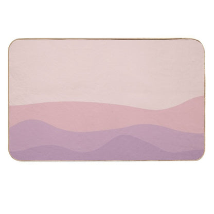 Aesthetic Soft Pink Mountains  Absorbent Bath Mat