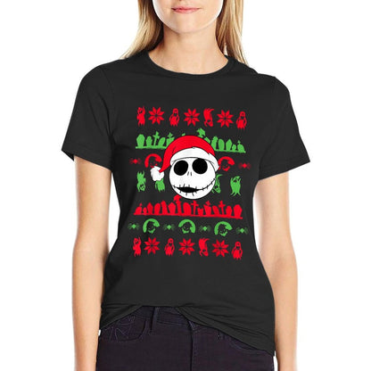 The Nightmare Before Christmas - Jack Santa Claus  Polyester Blend T-Shirt