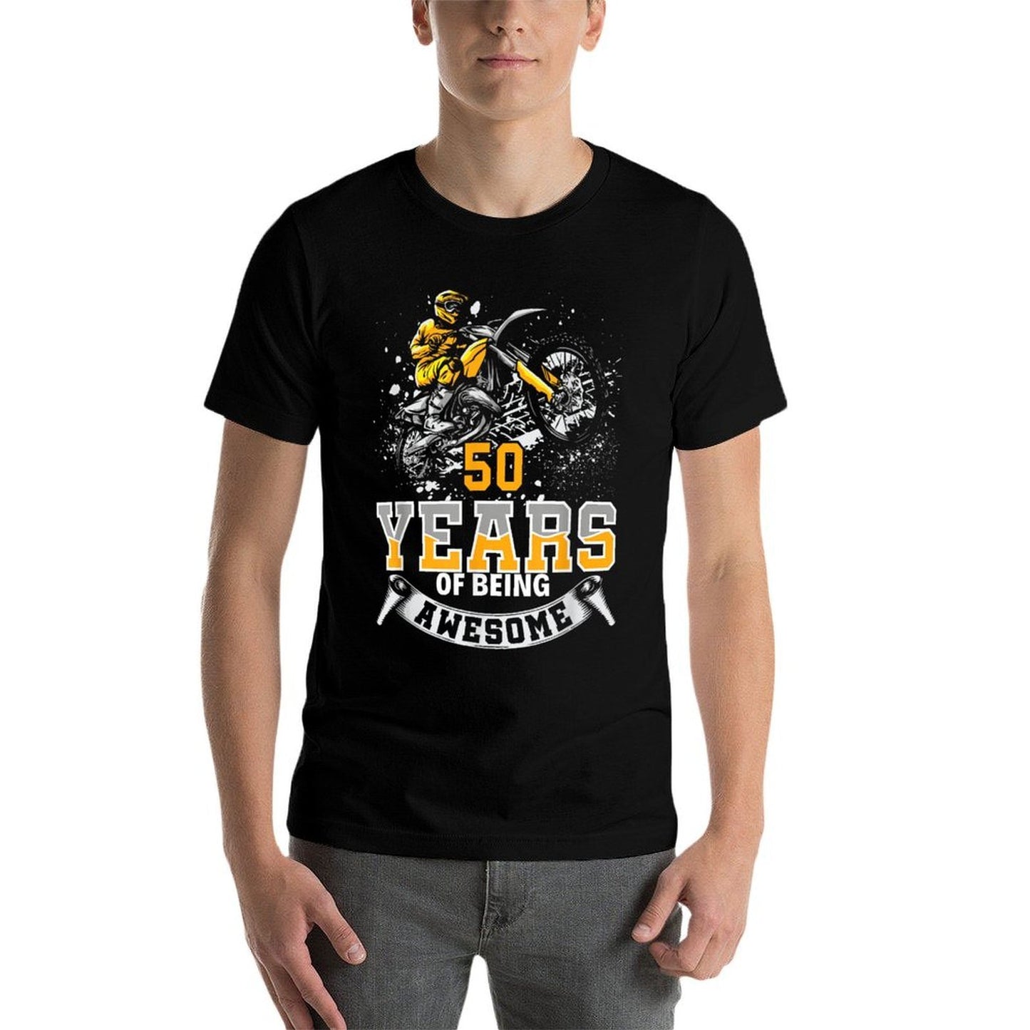 Motocross 50 Years Of Being Awesome - 50th Birthday Dirtbike  Eco-friendly Material T-Shirt