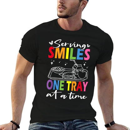 Serving Smiles One Tray At A Time Ladies Cafeteria Worker  Durable T-Shirt