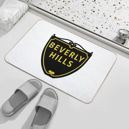 Beverly Hills Street Sign  Non-Slip Bath Mat