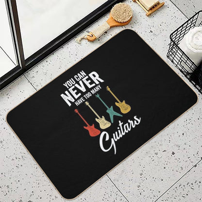 You Can Never Have Too Many Guitars Musician Gift  Versatile Bath Mat