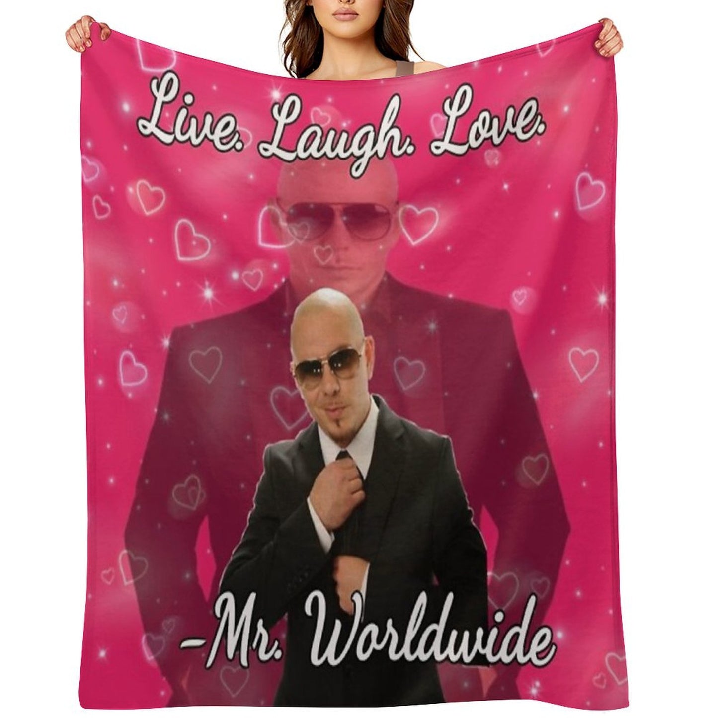 Mr Worldwide Live. Laugh. Love. Premium Throw Blanket