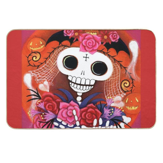 Halloween Skelly Bride  High-Traffic Bath Mat