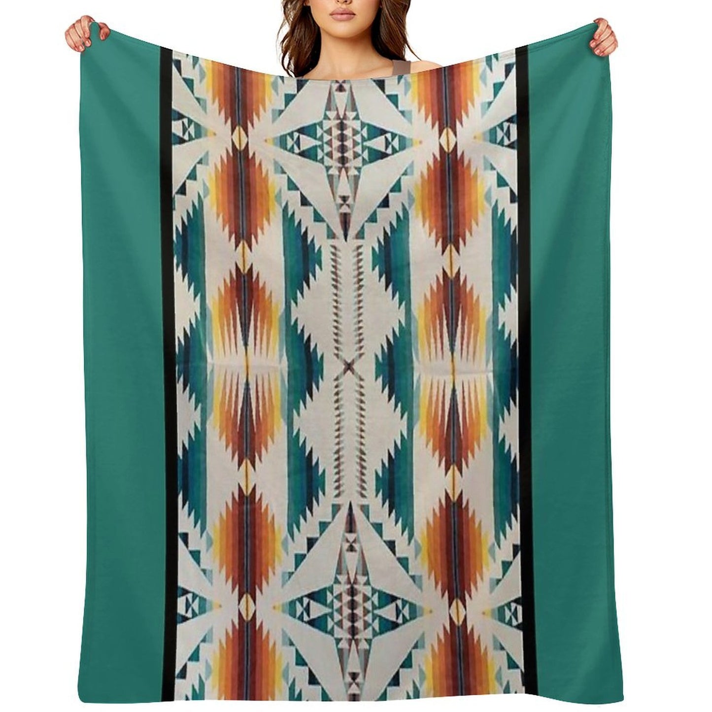 Navajo Blanket,southwestern Art,native American Art,indian Art,arizona,dessert,geometric Pattern,bow And Arrows,cowboys And Indi Gift-ready Throw Blanket