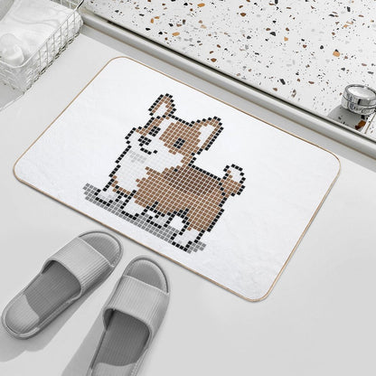Pixeled Red Sable Corgi  Versatile Bath Mat
