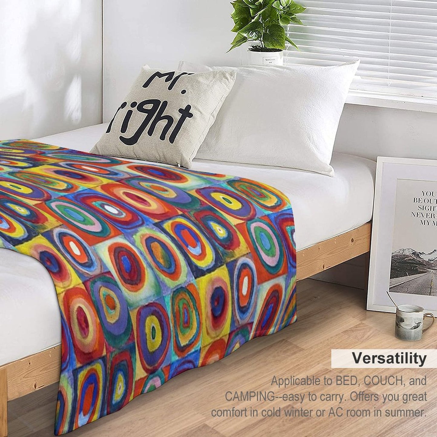 Wassily Kandinsky - Color Study, Squares with Concentric Circles - Bauhaus Art Quick-dry Throw Blanket