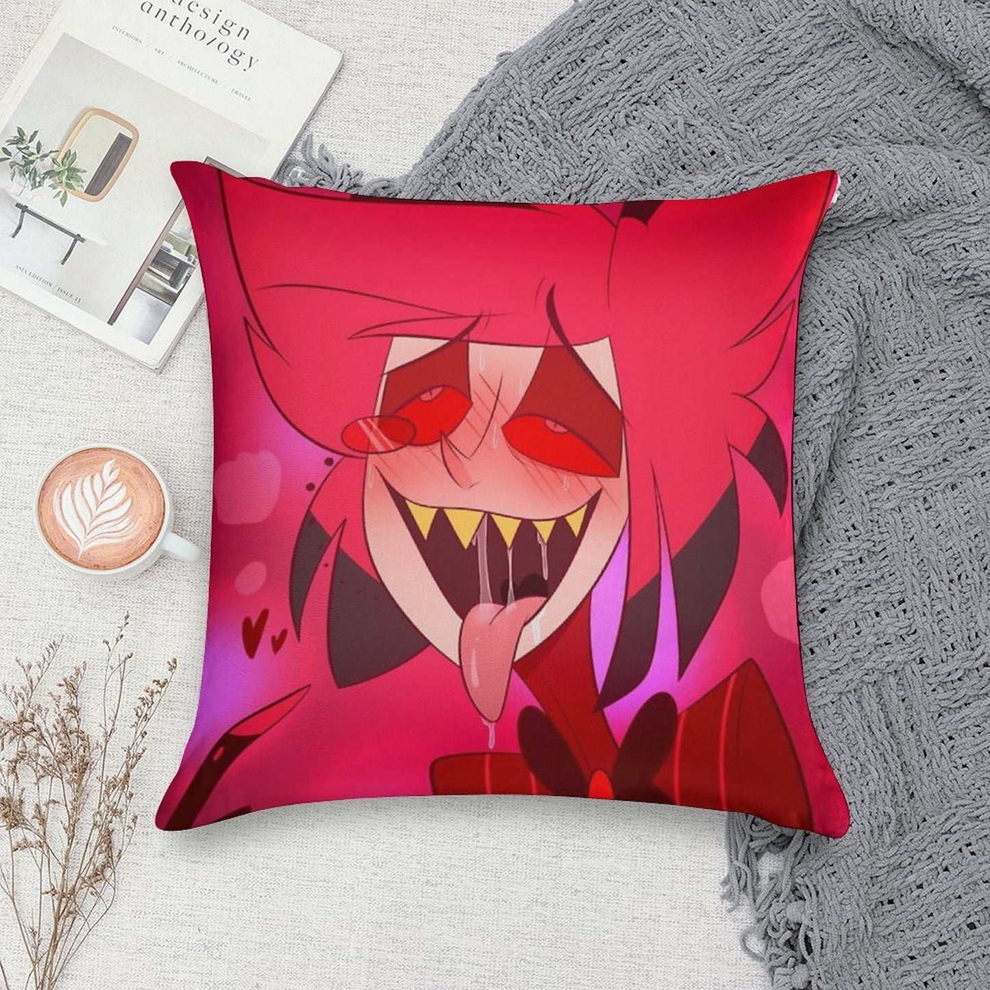 Cursed Alastor Soft Durable Construction Throw Pillow
