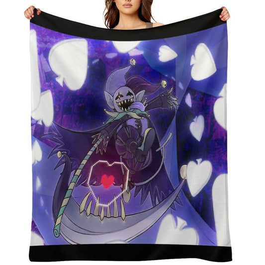 Deltarune - Jevil Quick-dry Throw Blanket