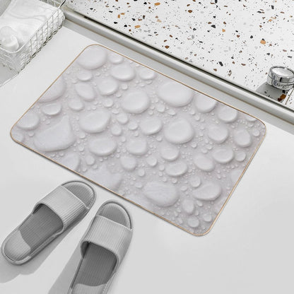 White Drop Relaxing  Repositionable Bath Mat