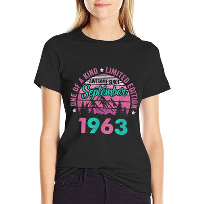 60 Years Old Awesome Since September 1963 60Th Birthday  Classic T-Shirt