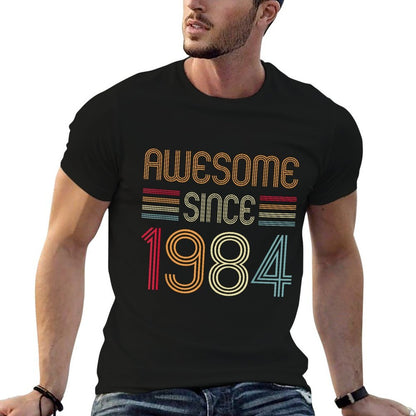 41 Year Old Awesome Since 1984 41st Birthday Vintage 1984  Oversized Silhouette T-Shirt