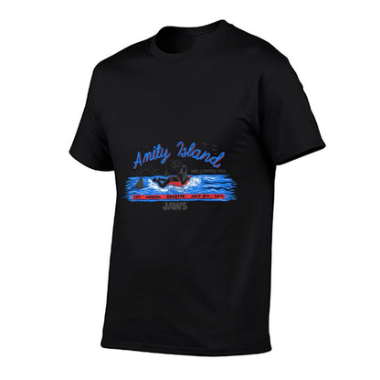 Jaws Amity Island Billboard  Slim-fit Cut T-Shirt