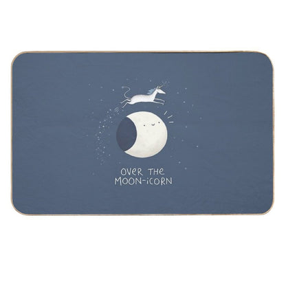 Over The Moon-icorn  Easy Maintenance Bath Mat
