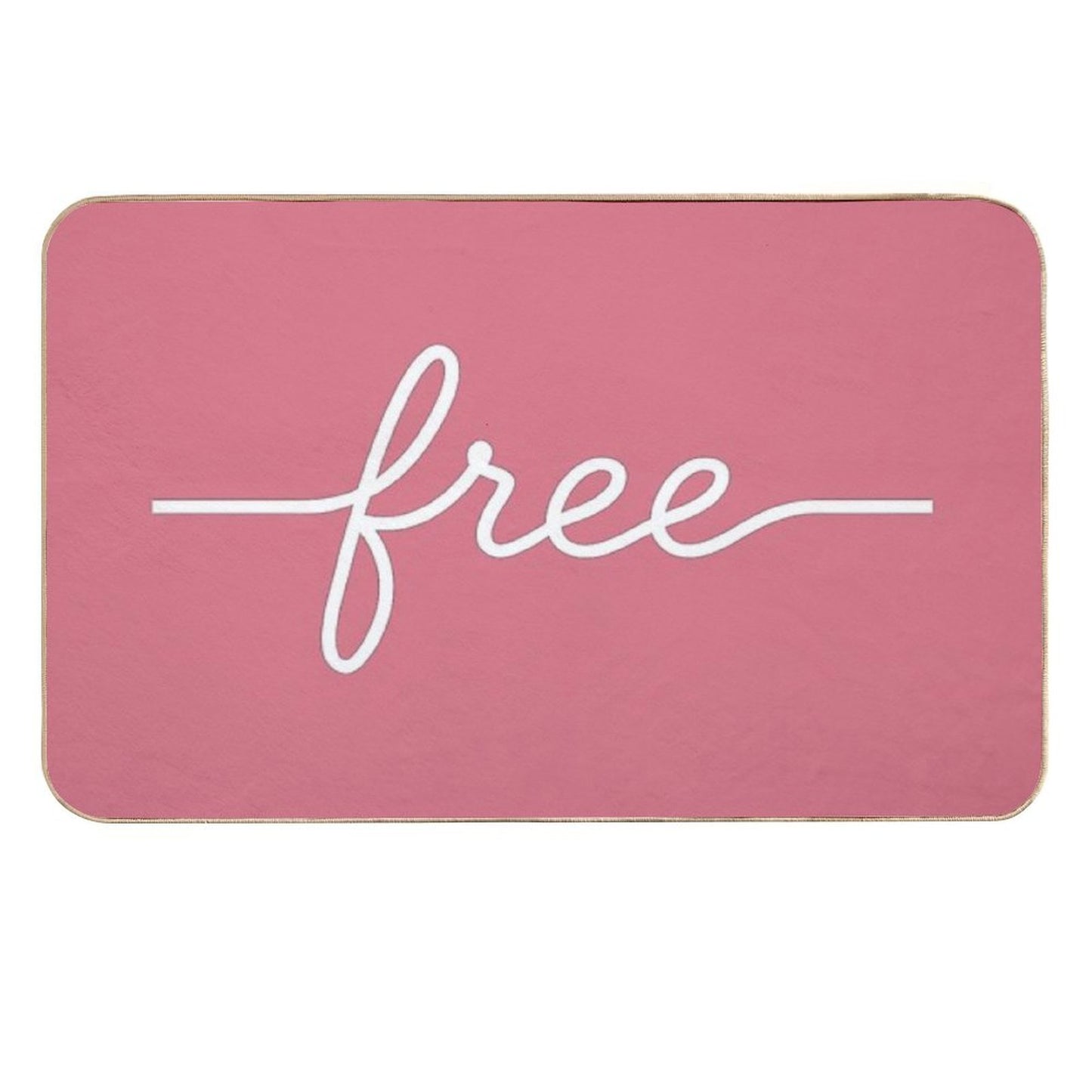 Line Shaped Into The Word Free  Repositionable Bath Mat