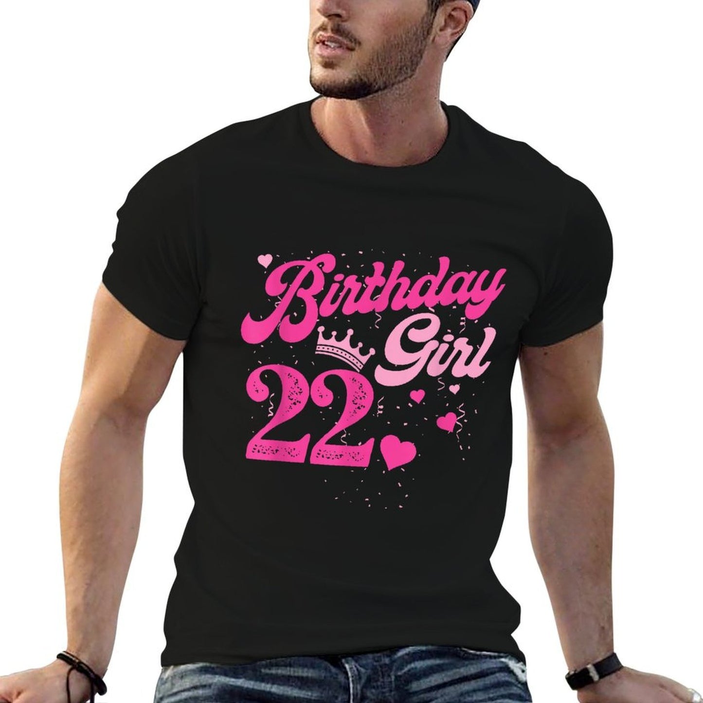 22nd Birthday Girl Crown 22 Years Old Bday  Cotton T-Shirt