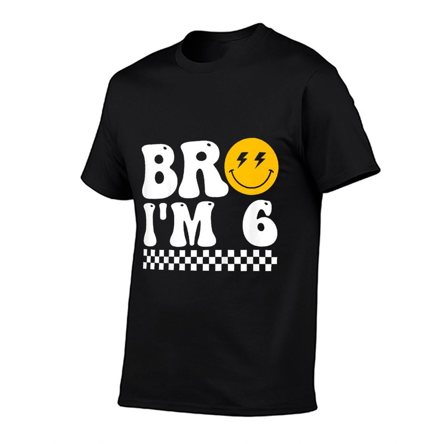 Kids Bro I’m 6 Groovy 6th Birthday 6 Year Old Birthday  Eco-friendly Material T-Shirt