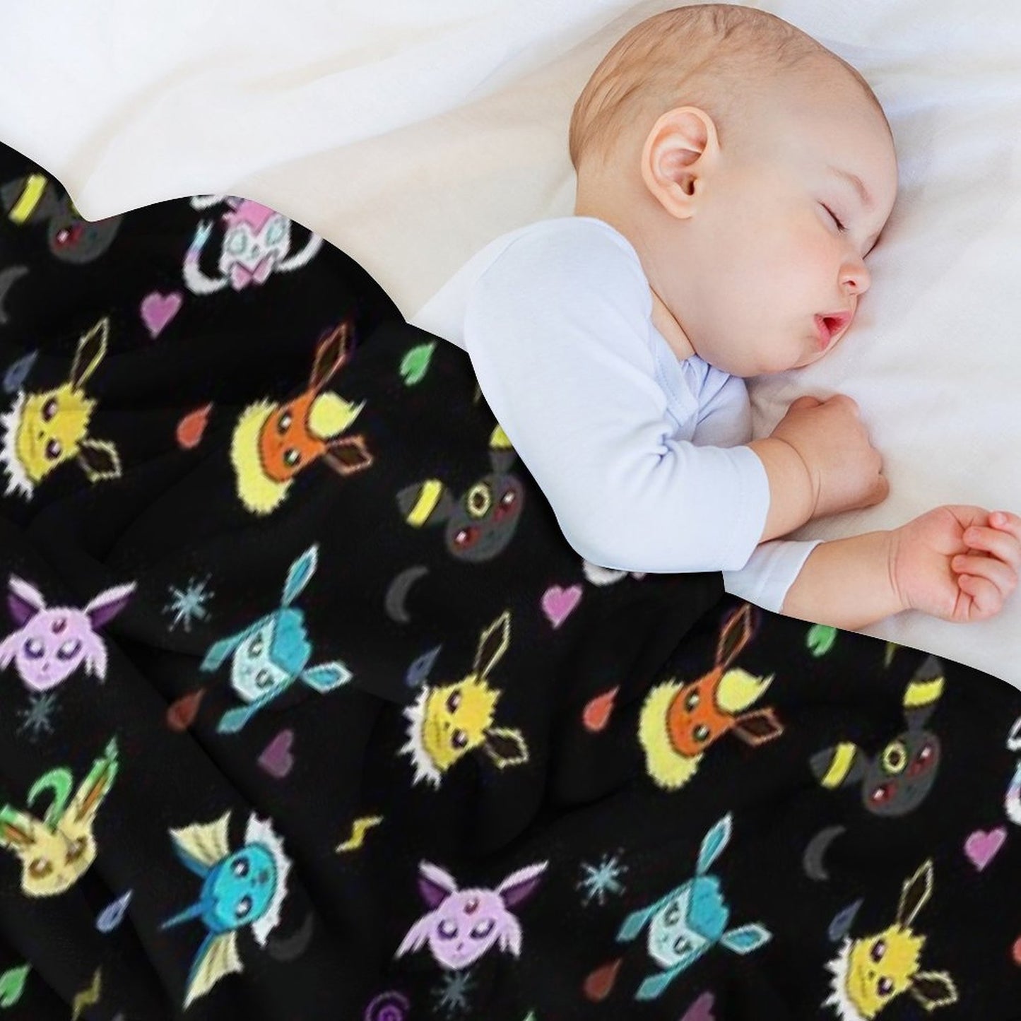 Eeveelution Type Pattern Lightweight Throw Blanket