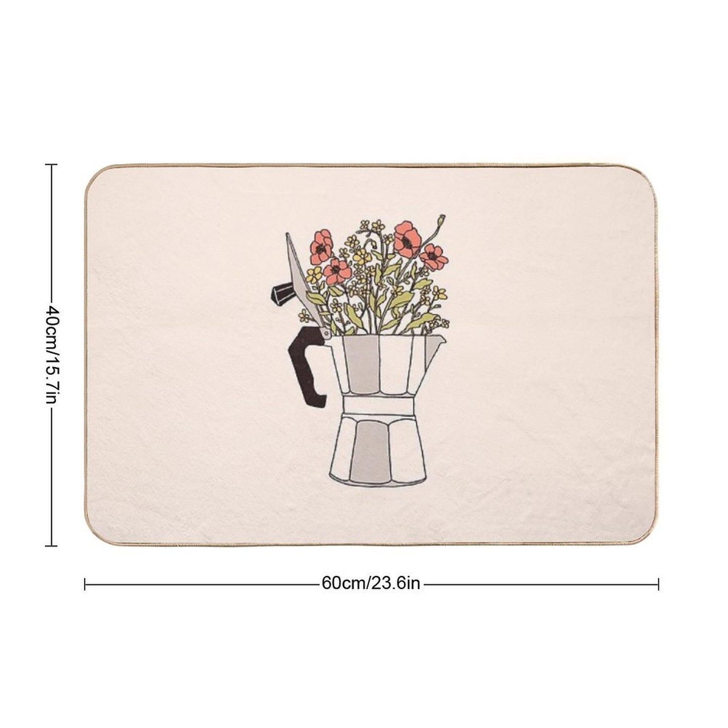 Moka Flowers  Versatile Bath Mat