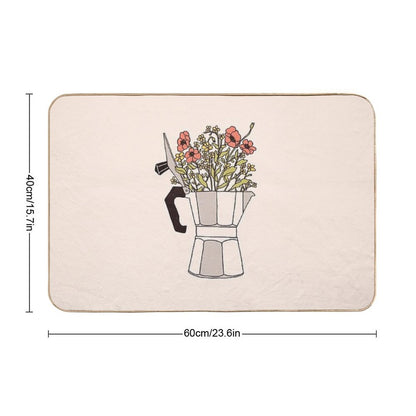 Moka Flowers  Versatile Bath Mat