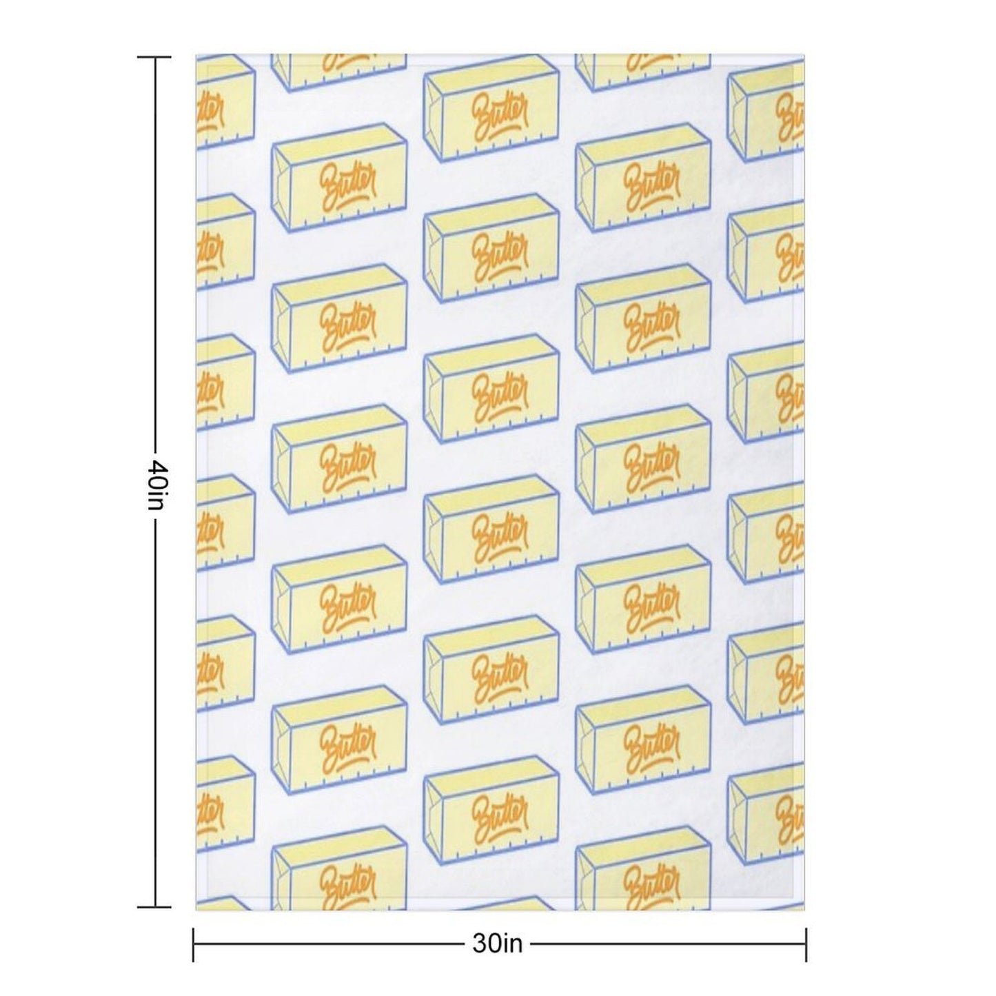 Stick of Butter Comfort Throw Blanket