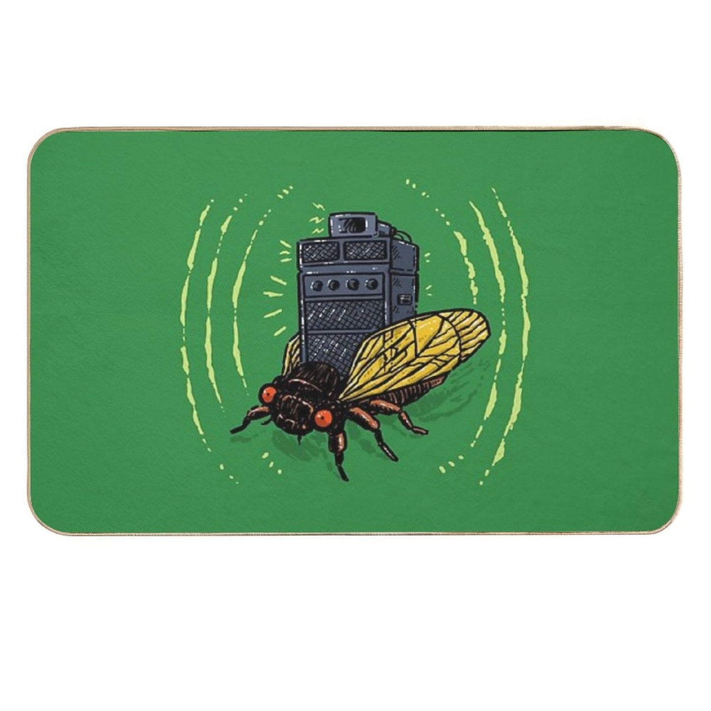 Cicada Soundsystem Durable Bath Mat
