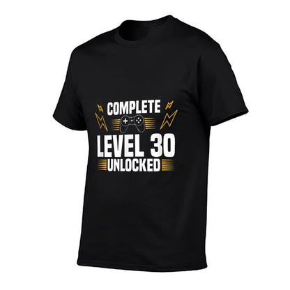 Complete Level 30 Unlocked 30th Birthday Gaming  Tagless Design T-Shirt