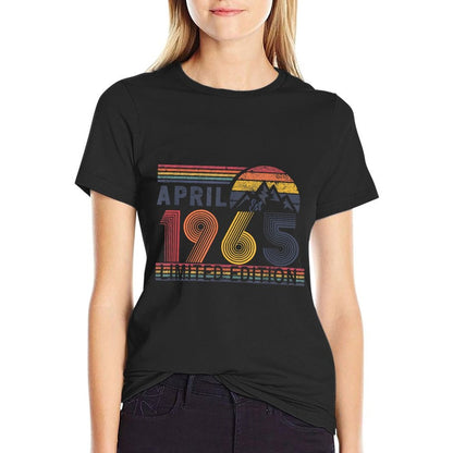 60th Birthday Retro,1965 Birthday April Gift  Moisture-wicking T-Shirt