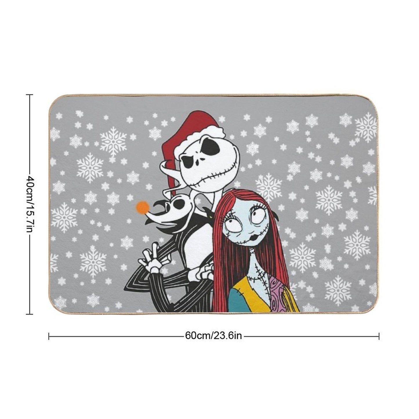 Jack Skellington, Zero And Sally - The Nightmare Before Christmas  Slip-Resistant Bath Mat