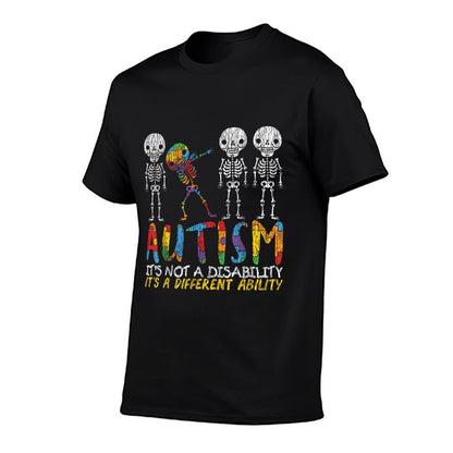 Autism Awerness - Skeleton Dabbing Autistic Kids Awareness  Moisture-wicking T-Shirt