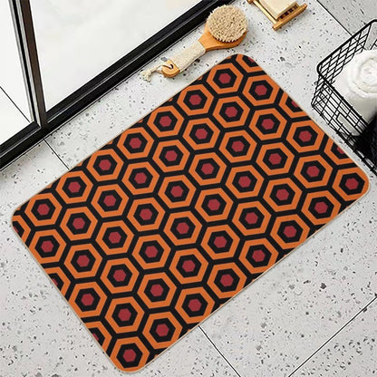 Overlook Hotel Carpet Honeycomb Variation  High-Traffic Bath Mat