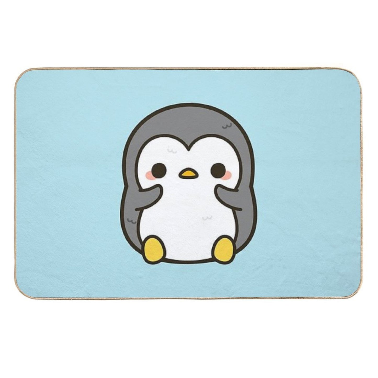 Shy Penguin  Dirt-Trapping Bath Mat