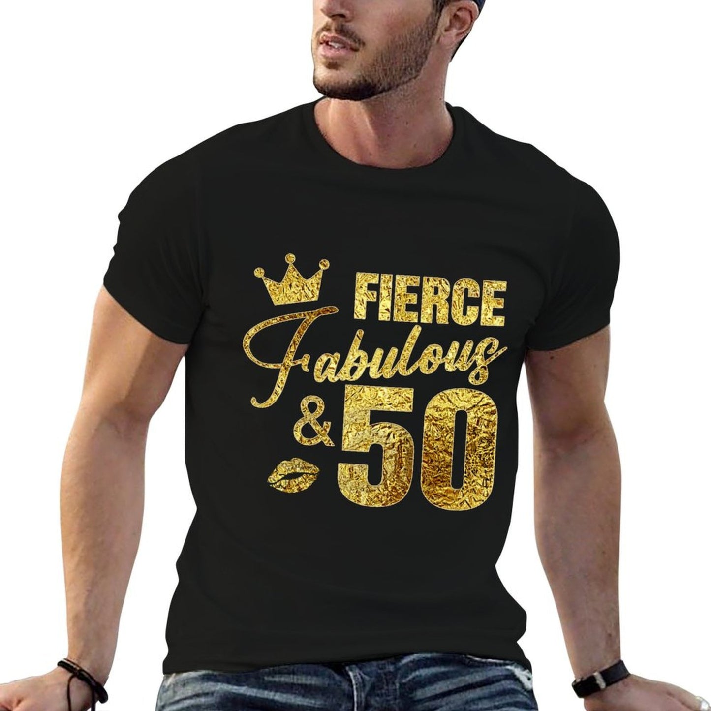Fierce Fabulous And 50 Years Old 50th Birthday Gifts For Her  Classic T-Shirt