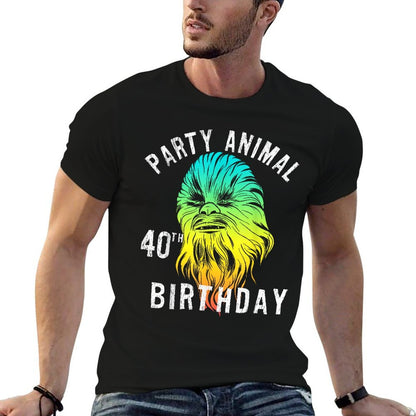 Star Wars Chewie Party Animal 40th Birthday Color Portrait  Soft T-Shirt