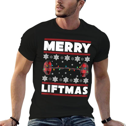 Merry Liftmas Funny Christmas Gym Workout Fitness Gift  Durable T-Shirt