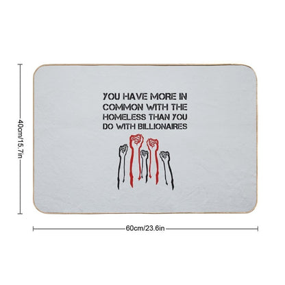 Communist Socialist Left Class Solidarity Anti Billionaire  Eco-Friendly Bath Mat
