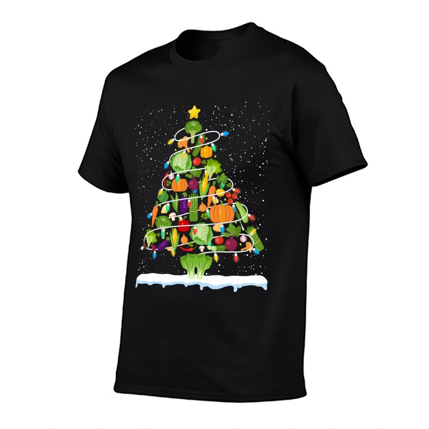 Lunch Lady Vegetable Food Christmas Tree Funny Xmas Gifts Sweatshirt  Breathable T-Shirt