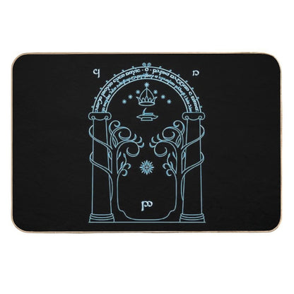 Gate to Moria - Light Blue  Repositionable Bath Mat
